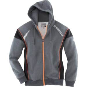 Terrax Workwear Sweatjacke Herren Grau-Orange XL