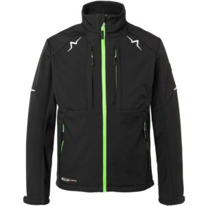 Kübler Pulse Softshelljacke Herren Schwarz/Neongrün Gr. XL