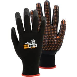 Workpower Arbeitshandschuh Airgrip Dot Schwarz-Orange Gr. 9