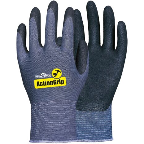 Workpower Arbeitshandschuh Action Grip Blau Gr. 11